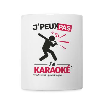 jpeux pas jai karaoke homme - Mug blanc - blanc - Devant