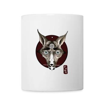 Mystischer Kojote - Tasse - Weiß - Vorne