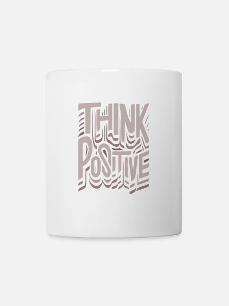 think positive - Mug blanc - blanc