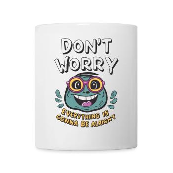 Mach dir keine Sorgen, alles wird gut -Frosch- - Tasse - Weiß - Vorne