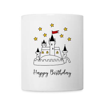 HAPPY BIRTHDAY. HAPPY BIRTHDAY. ANNIVERSARY. - Mug - white - Front