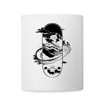 Skateboarding Grafik - Tasse - Weiß - Vorne