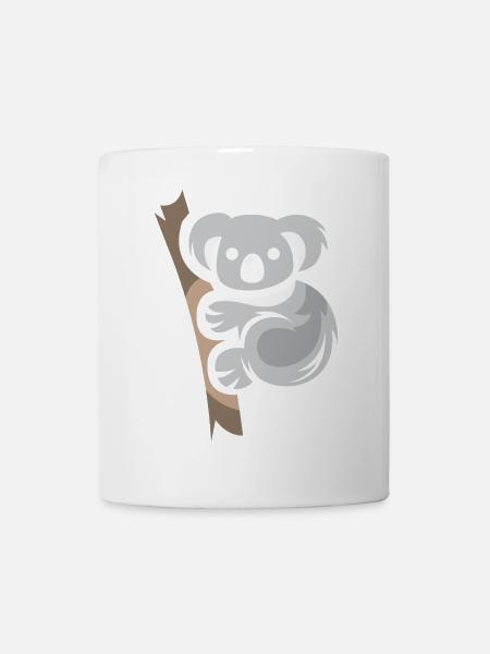 Koala Bear Comic Animal Australia Nature Cartoon Logo - Mug - white