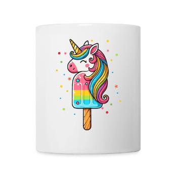 colourful unicorn ice cream motif for summer - Mug - white - Front