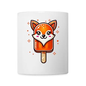 niedliches Fuchs-Eis-Motiv für den Sommer - Tasse - Weiß - Vorne