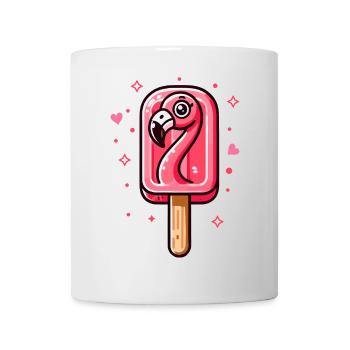 Joli motif de glace flamant rose pour l’été - Mug blanc - blanc - Devant