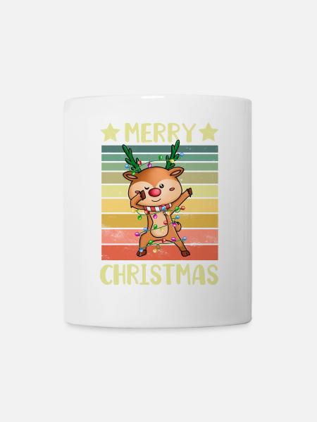 Frohe Weihnachten Rentier - Tasse - Weiß