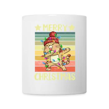 Frohe Weihnachten Katze - Tasse - Weiß - Vorne