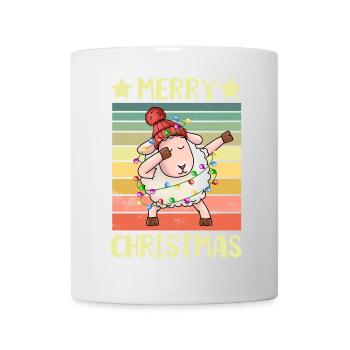 Frohe Weihnachten Schaf - Tasse - Weiß - Vorne