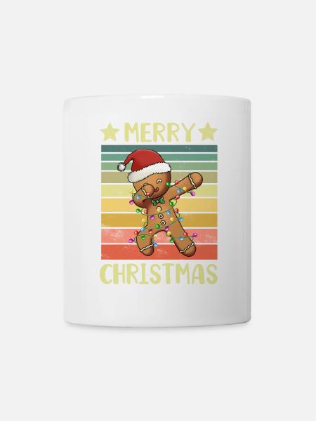 Frohe Weihnachten Lebkuchenmann - Tasse - Weiß