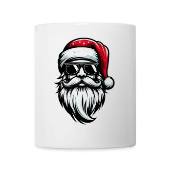 Santa Claus Head Portrait with Sunglasses Cool - Mug - white - Front