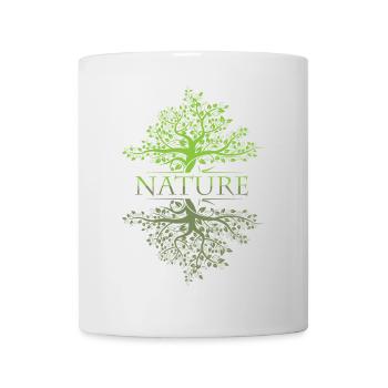 Tree Reflection Nature Forest Leaf Icon Logo Icon - Mug - white - Front