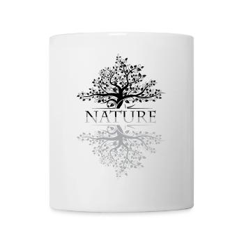 Tree Reflection Nature Symbol Forest Nature Conservation icon - Mug - white - Front