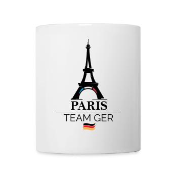 paris team germany Sport Athlet Spiele Eiffelturm - Tasse - Weiß - Vorne