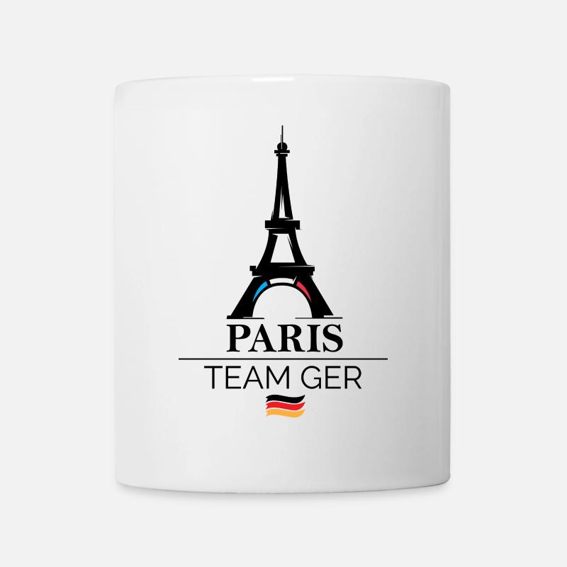 paris team germany Sport Athlet Spiele Eiffelturm - Tasse - Weiß