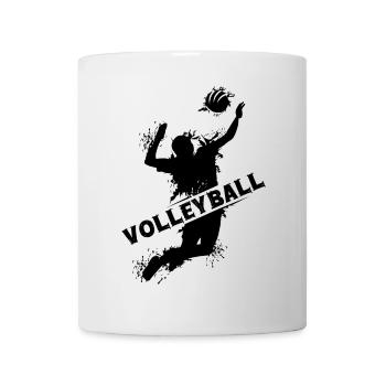 Volleyball explosion joueur beach volley logo - Mug blanc - blanc - Devant