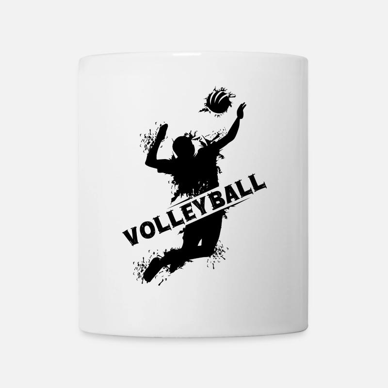 Volleyball explosion joueur beach volley logo - Mug blanc - blanc