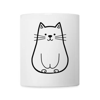 Katze - Tasse - Weiß - Vorne