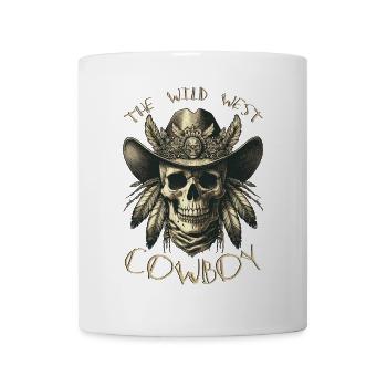 THE WILD WEST COWBOY SKULL - Mug - white - Front