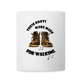 Rauer Lederstiefel Vintage Look boots for walking - Tasse - Weiß - Vorne