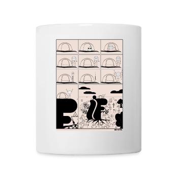 L'aventure festivalière en BD, au camping - Mug blanc - blanc - Devant