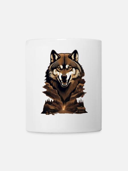 Montagne du loup - Mug blanc - blanc