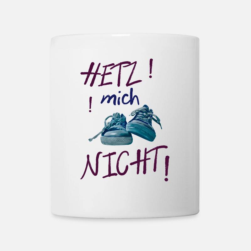 Ne vous précipitez pas pour une déclaration colorée de baskets - Mug blanc - blanc