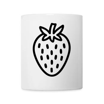 Erdbeere - Tasse - Weiß - Vorne
