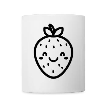 Erdbeere - Tasse - Weiß - Vorne