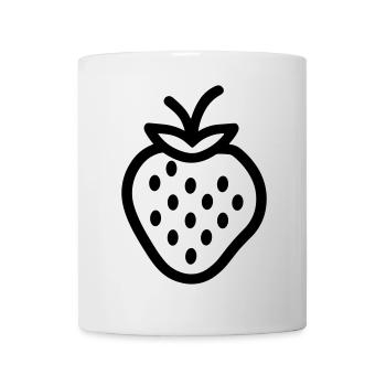 Erdbeere - Tasse - Weiß - Vorne
