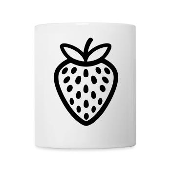 Erdbeere - Tasse - Weiß - Vorne