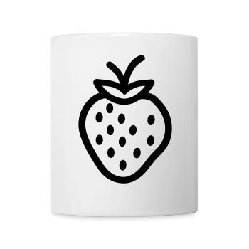 Erdbeere - Tasse - Weiß - Vorne