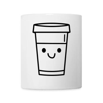 Kaffeebecher - Tasse - Weiß - Vorne