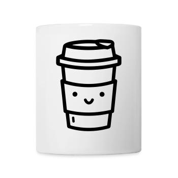 Kaffeebecher - Tasse - Weiß - Vorne