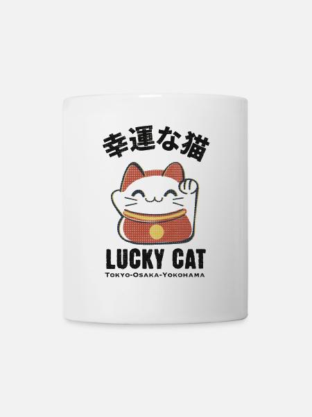 Chat chanceux - Mug blanc - blanc