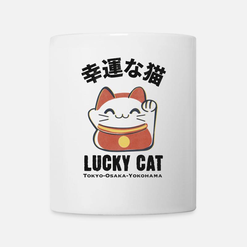 Chat chanceux - Mug blanc - blanc