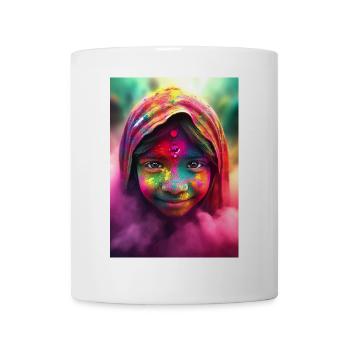 Holi-Feierlichkeiten in Indien - Tasse - Weiß - Vorne