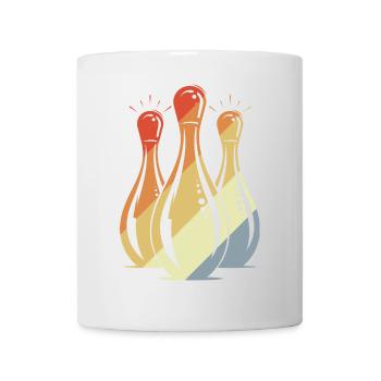 Bowling Graphic Retro Look - Mug - white - Front