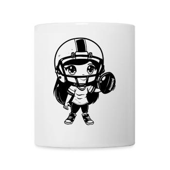Football américain fille Comic Look - Mug blanc - blanc - Devant