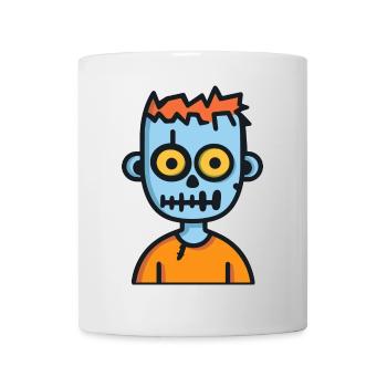 Bande dessinée d’Halloween zombie - Mug blanc - blanc - Devant