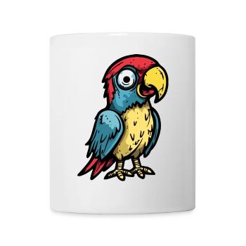 Papagai Halloween Bande dessinée drôle - Mug blanc - blanc - Devant