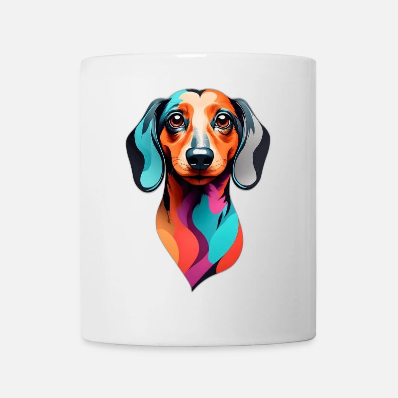 Teckel coloré - Mug blanc - blanc