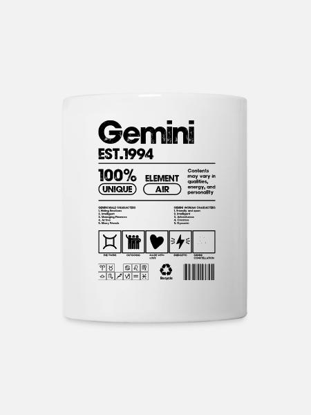 Imprimé noir minimaliste en blocs - Mug blanc - blanc