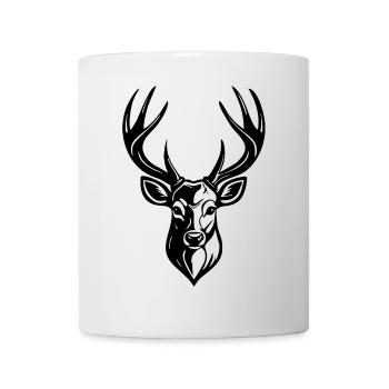 DEER HEAD - Mug - white - Front