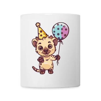 Bande dessinée d’anniversaire de hyène - Mug blanc - blanc - Devant