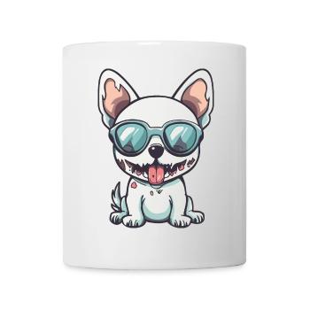 Hund Halloween Zombie Sonnenbrille - Tasse - Weiß - Vorne