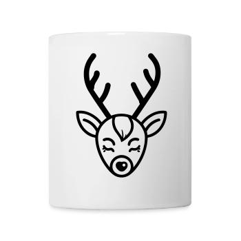 renne de noel - Mug blanc - blanc - Devant