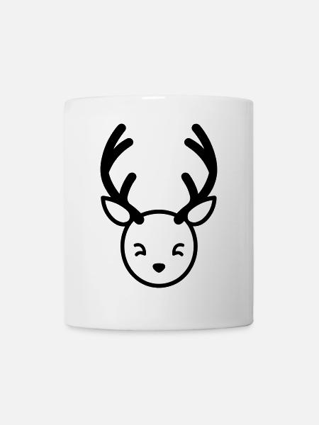 Weihnachtsrentiere - Tasse - Weiß