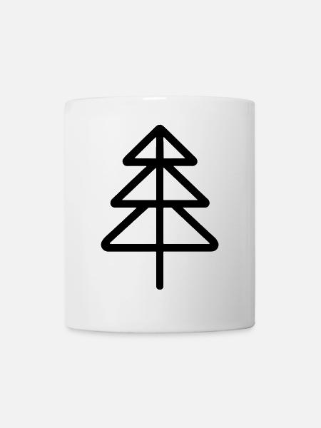 Weihnachtsbaum - Tasse - Weiß
