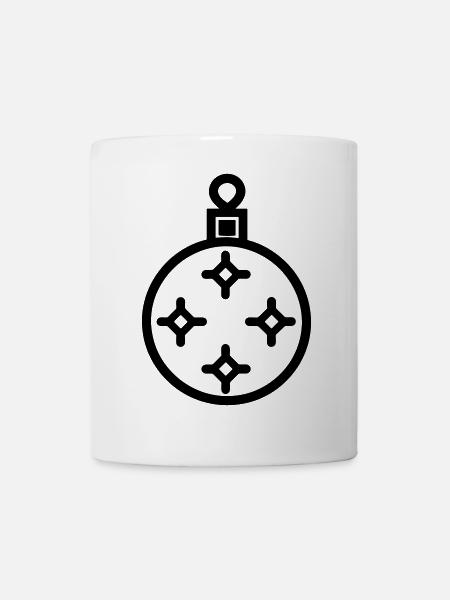 Weihnachtskugel - Tasse - Weiß